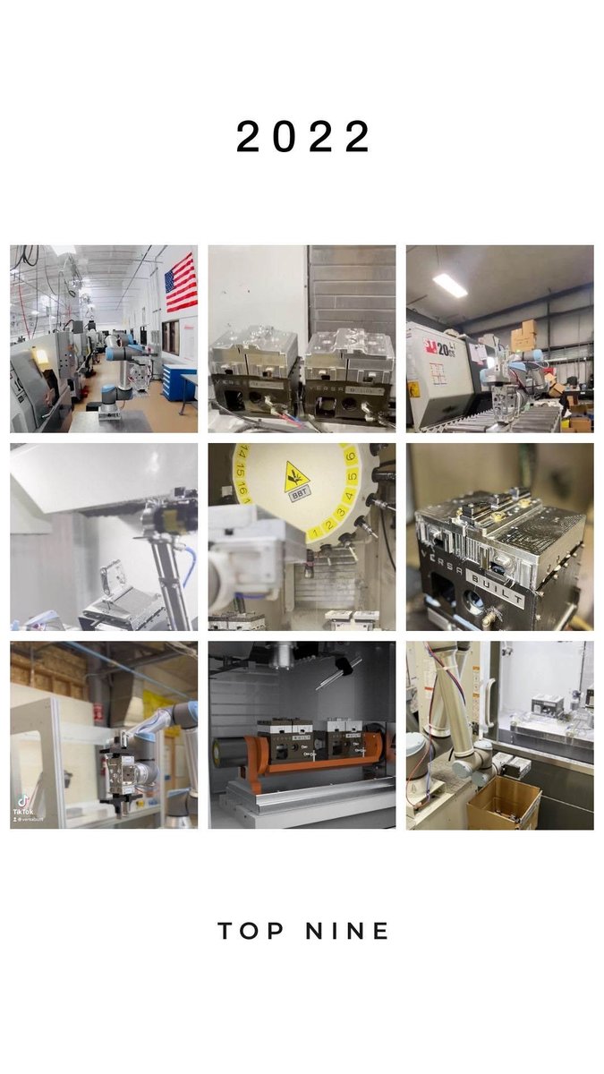 VersaBuilt's tweet image. 2022 was an exciting year for VersaBuilt! We released our 2nd system level product, the Lathe Automation System, and continued momentum with the Mill Automation System. We can&apos;t wait to see what&apos;s in store for 2023!

#Automation #CNC #MachineTending #Mill #Lathe #Cobots