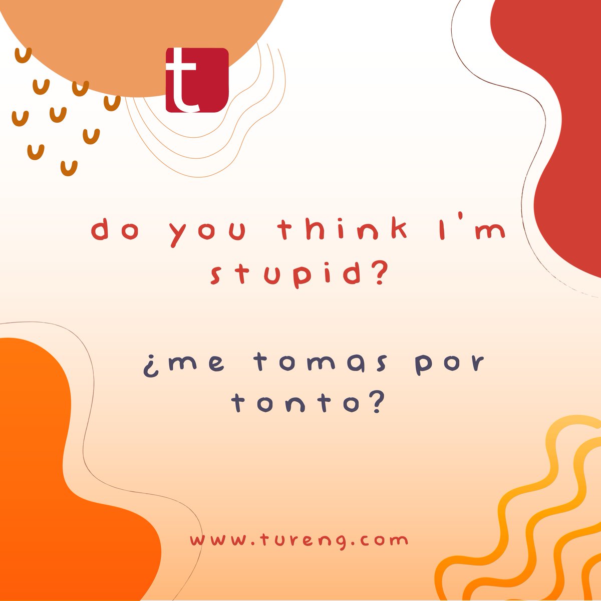 do you think I'm stupid? - ¿me tomas por tonto?
-- 
Subcribe to our YouTube channel to watch the videos of the common English words: youtube.com/c/TurengPresen… #expressions #phrases #idioms #expresiones #frases #idiomas.