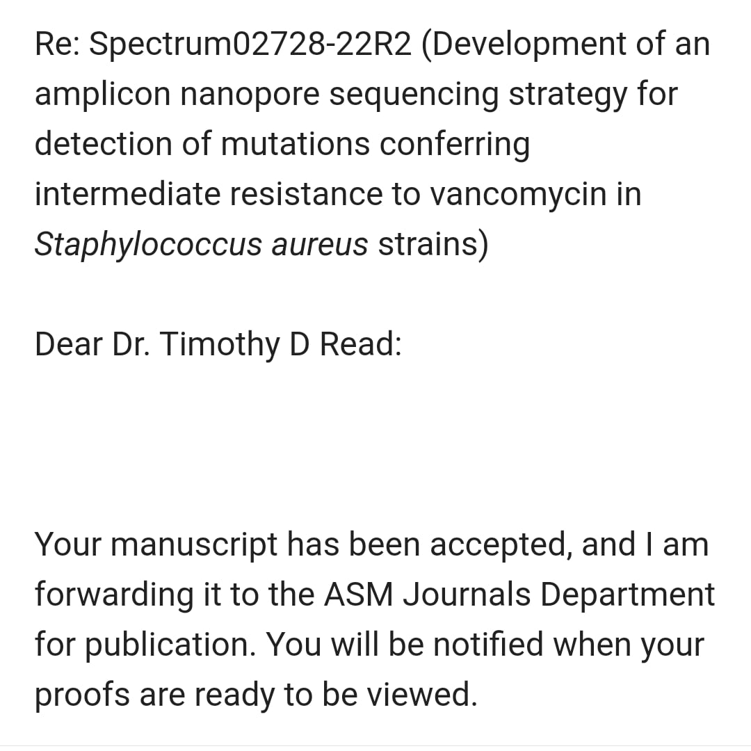 abraham_moller's tweet photo. I am very excited to learn the final first author manuscript of my PhD was just accepted at Microbiology Spectrum! What a great way to start the year. @rpetit3 @EmoryMMG #microbiologyspectrum @ASMicrobiology https://t.co/rT5LXa1JXY