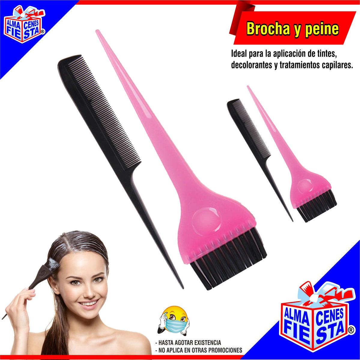almafiesta64's tweet image. #Brocha y #Peine para la #AplicaciónDeTintesDecolorantes y tratamientos #Capilares
Para más informes 👉👉👉 bit.ly/2E0Vi2B
O manda mensaje privado y con gusto atenderemos tus dudas 📲