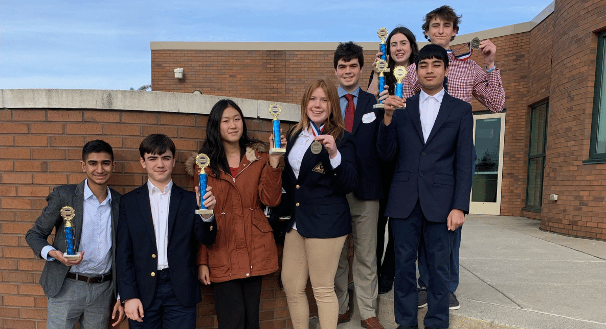 MoravianAcademy's tweet photo. Before the break, the #MerleSmithCampus DECA chapter competed at districts where they swept the competition! 🏆🏆🏆 

#moravianacademy #deca #independentschool #nais #pais https://t.co/oRj13EkrM4
