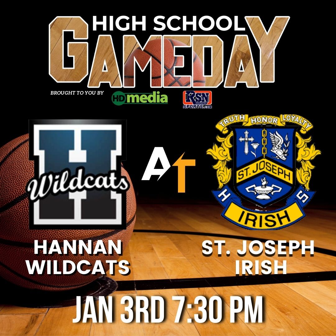 WATCH LIVE: The Irish get the new year started by hosting Hannan in boys' basketball. Tip-off is set for Tonight at 7:30 p.m. bit.ly/Wildcats_Irish
#highschoolgameday #wvssacbasketball #stjoe #basketball #hannanhigh