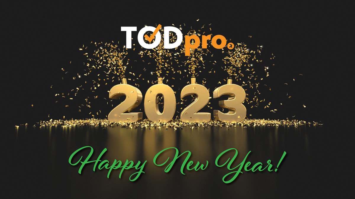 TODProTM's tweet photo. Cheers to the New Year! Wishing you a Happy Holiday season from TodPro! https://t.co/biUX4WplBV