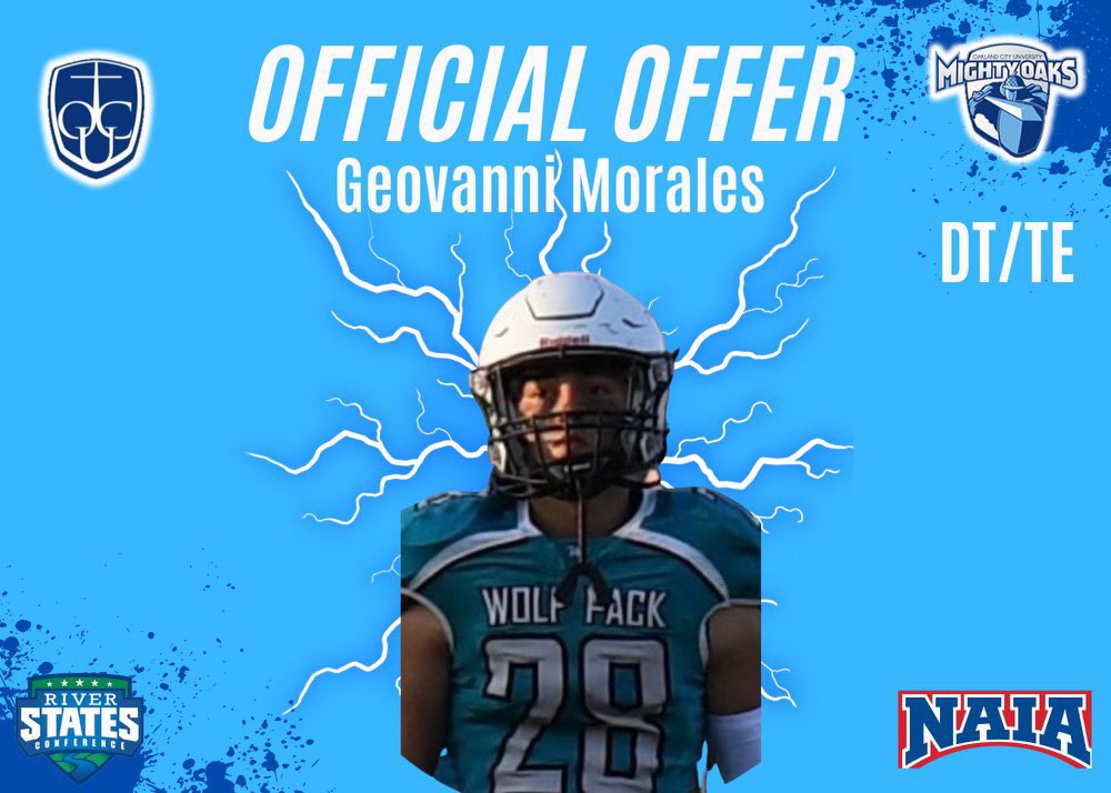 Blessed to receive an offer from Oakland City Mighty Oaks. Thanks <a href="/drewjohnston14/">Coach Johnston</a> | <a href="/GoMightyOaks/">Mighty Oaks Athletics</a> @WP__WolfPack <a href="/OcalaPreps/">Ocala Preps</a>