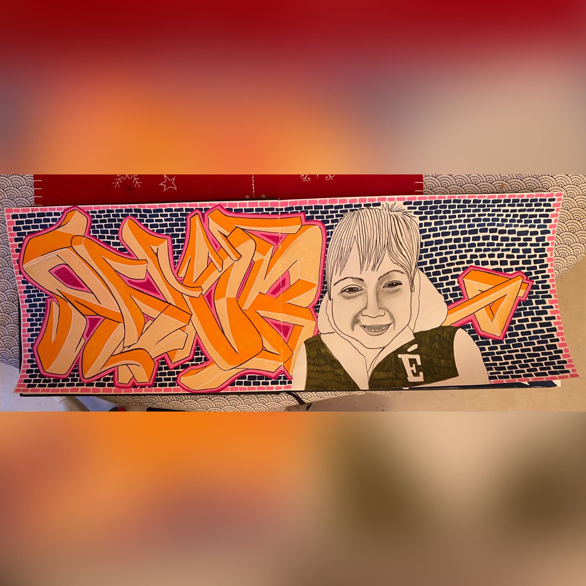 Ghe2toblaster's tweet photo. @Ghe2toblaster #graffiti #blackbook #sketch for my kid André of 2 years hold https://t.co/KtfRIz70sg