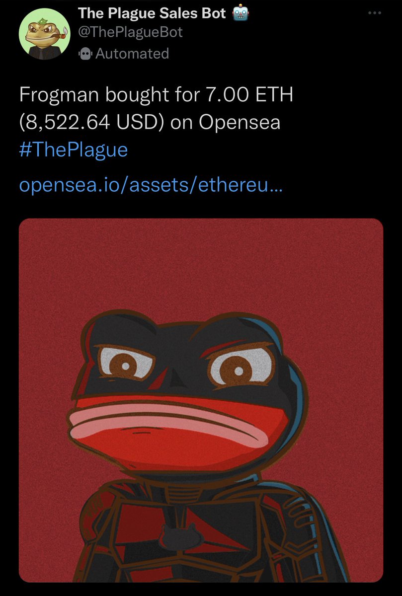 Wow Frogman has a new home!! Can’t wait to see the owner rocking his new pfp