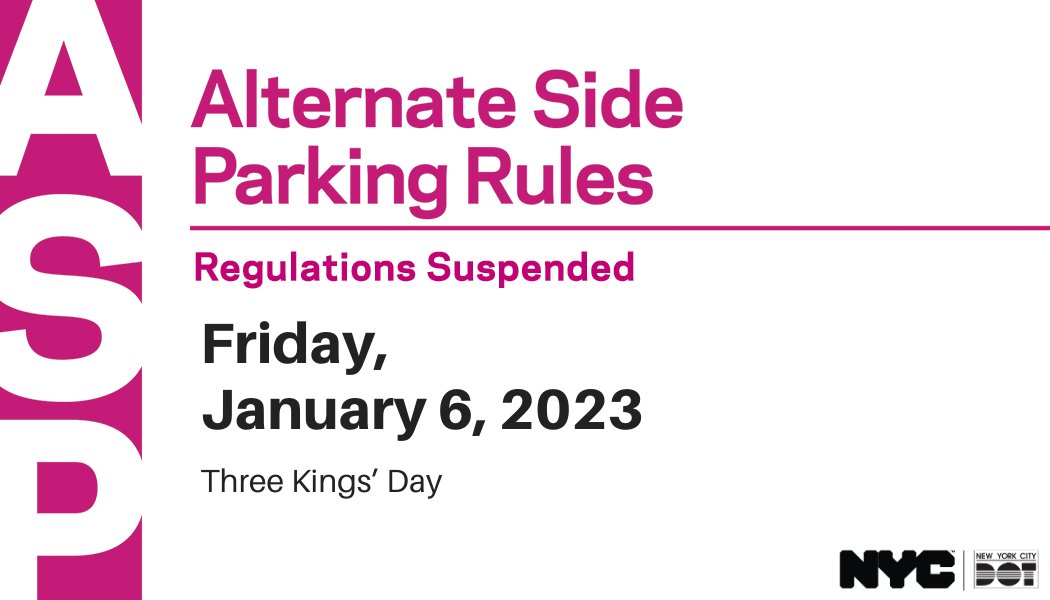 NYPD Transportation Bureau on Twitter "RT NYC_DOT Alternate Side