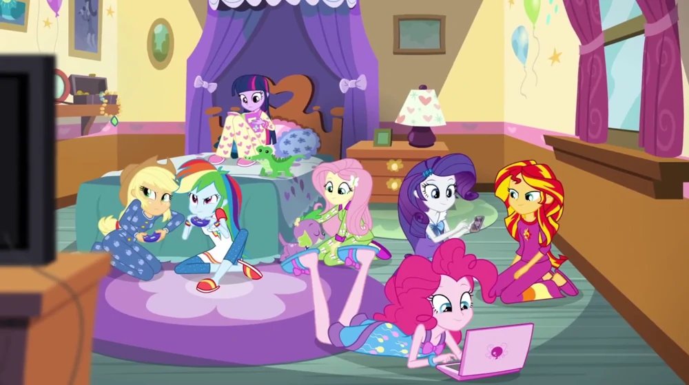 Trijosh1's tweet photo. Typical Girls' Sleepover
#MyLittlePony #EquestriaGirls #EG #RainbowRocks #EquestriaGirlsRainbowRocks #EGRR #Mane7 #ManeSeven #TwilightSparkle #SunsetShimmer #RainbowDash #Spike #Applejack #PinkiePie #Rarity #Fluttershy #GirlsSleepover https://t.co/EXOXIW3J5H