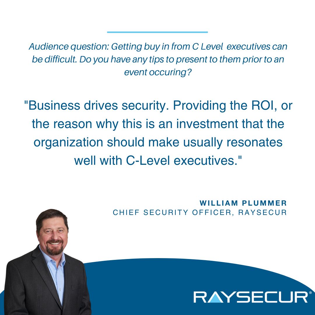 RaySecur (@raysecur) on Twitter photo A poll from the "Reimagine Security Strategy to Include Mail Threats" webinar revealed that getting buy-in from C-Level executives was a common obstacle. Here’s what <a href="/WilliamPlummer/">WILLIAMPLUMMER</a> explained may help to sway the decision. bit.ly/3jMJKoJ A poll from the "Reimagine Security Strategy to Include Mail Threats" webinar revealed that getting buy-in from C-Level executives was a common obstacle. Here’s what <a href="/WilliamPlummer/">WILLIAMPLUMMER</a> explained may help to sway the decision. bit.ly/3jMJKoJ