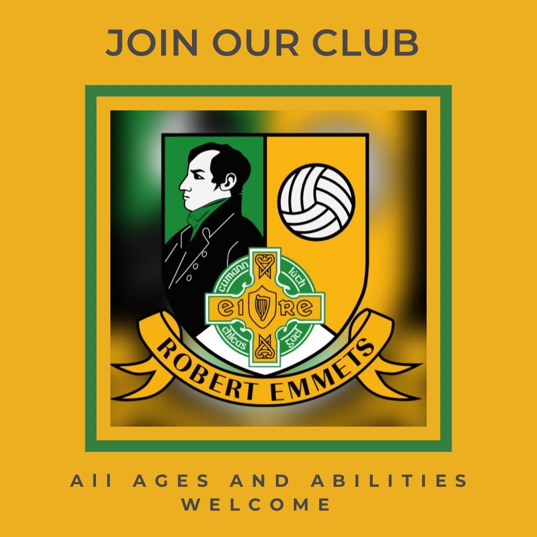 Robert Emmets are back training soon and we would love to welcome some new faces to the club this year. Please contact any of our social media pages for details on training times.