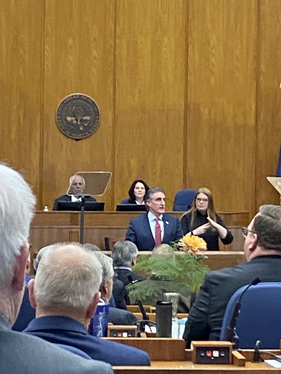 And it starts! The 68th Assembly of the North Dakota Legislature convened today.