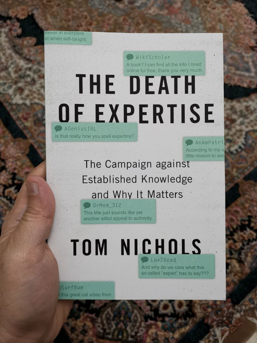 DrShoaibAM's tweet image. My reading for tonight.

#books #expertknowledge #elitism #scienceinsociety