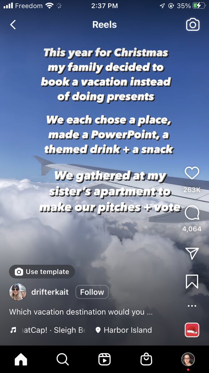This came up on my IG and I thought what a nice idea, the gift budget could maybe get a weekend cabin with everyone. Oh no, the choices displayed here were Peru, Italy, Greece and Thailand. 

wtf is their gift budget that not getting gifts means LONG PLANE FLIGHTS https://t.co/xvyUi6lIrA