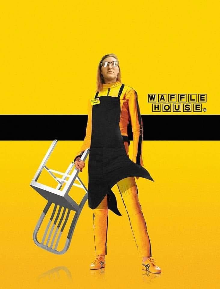 Waffle House Girl and the Fuck around and find out chair!!