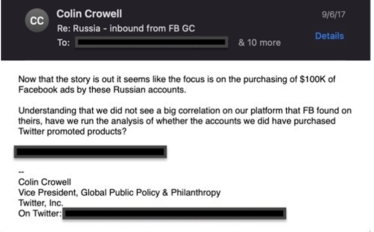 3.“We did not see a big correlation.”
“No larger patterns.”
“FB may take action on hundreds of accou