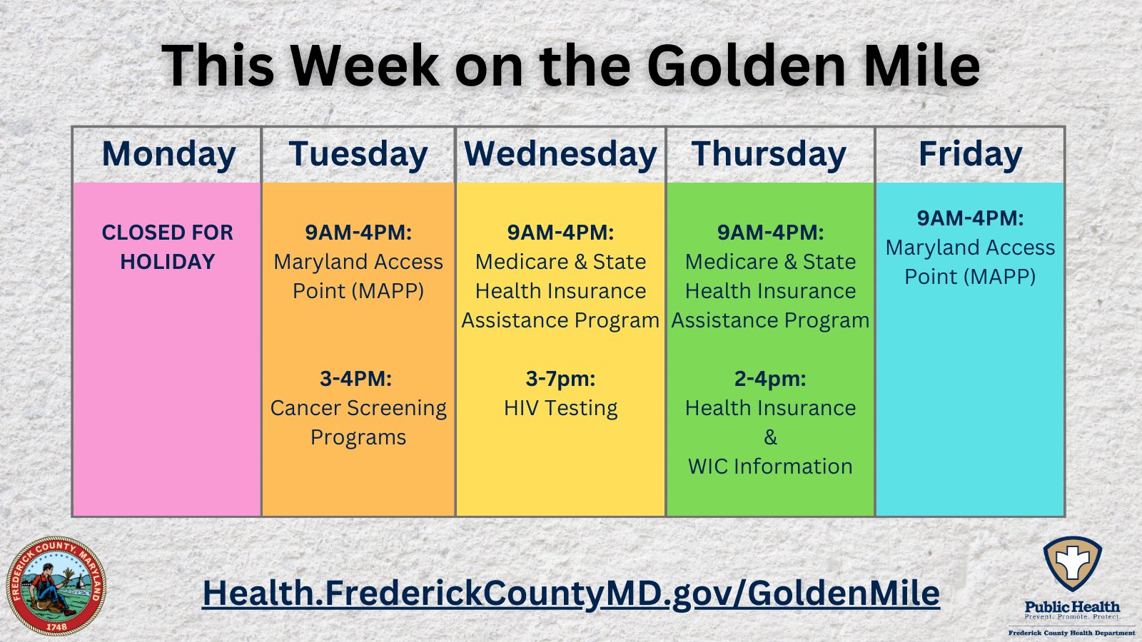 Frederick County Health Department on Twitter "Did you know that we offer a variety of services