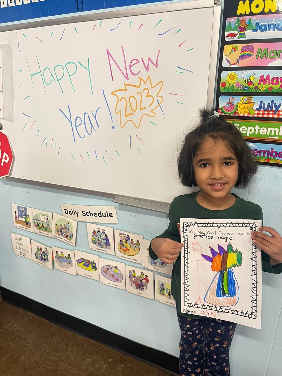 ProjectBeforeGF's tweet image. These preschoolers rang in the New Year practicing patterns and sharing their hopes for the year 2023!