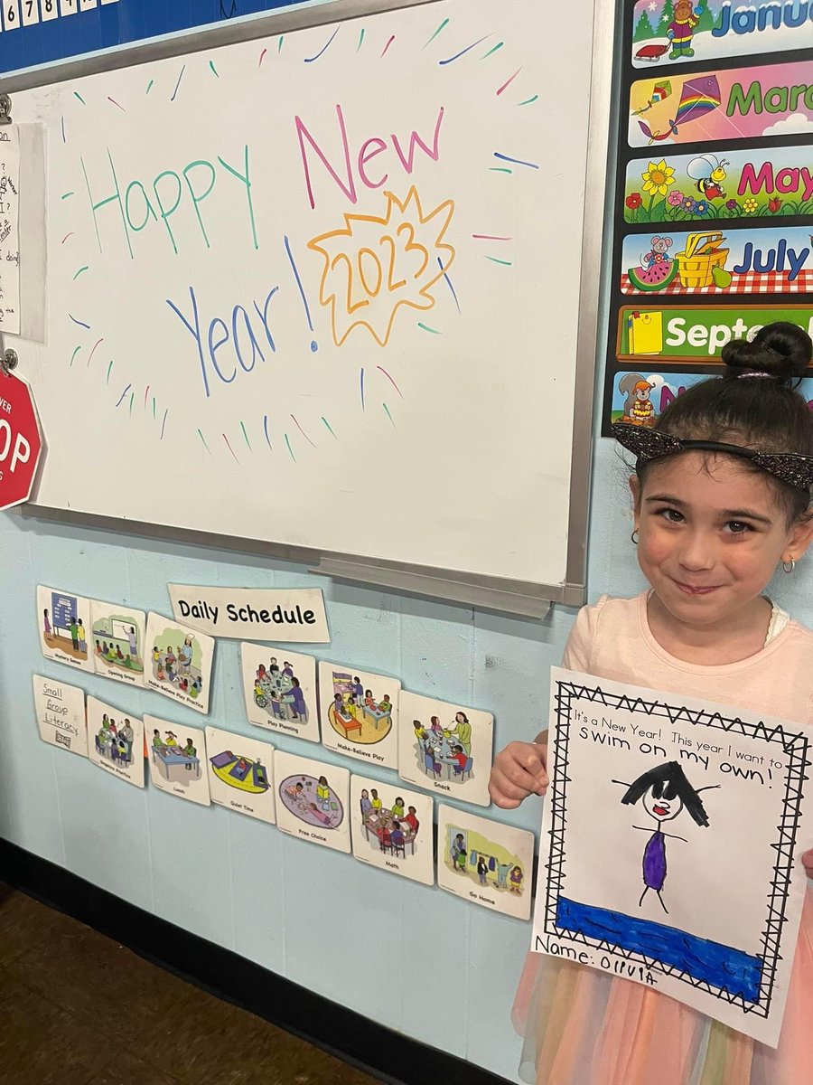 These preschoolers rang in the New Year practicing patterns and sharing their hopes for the year 2023!