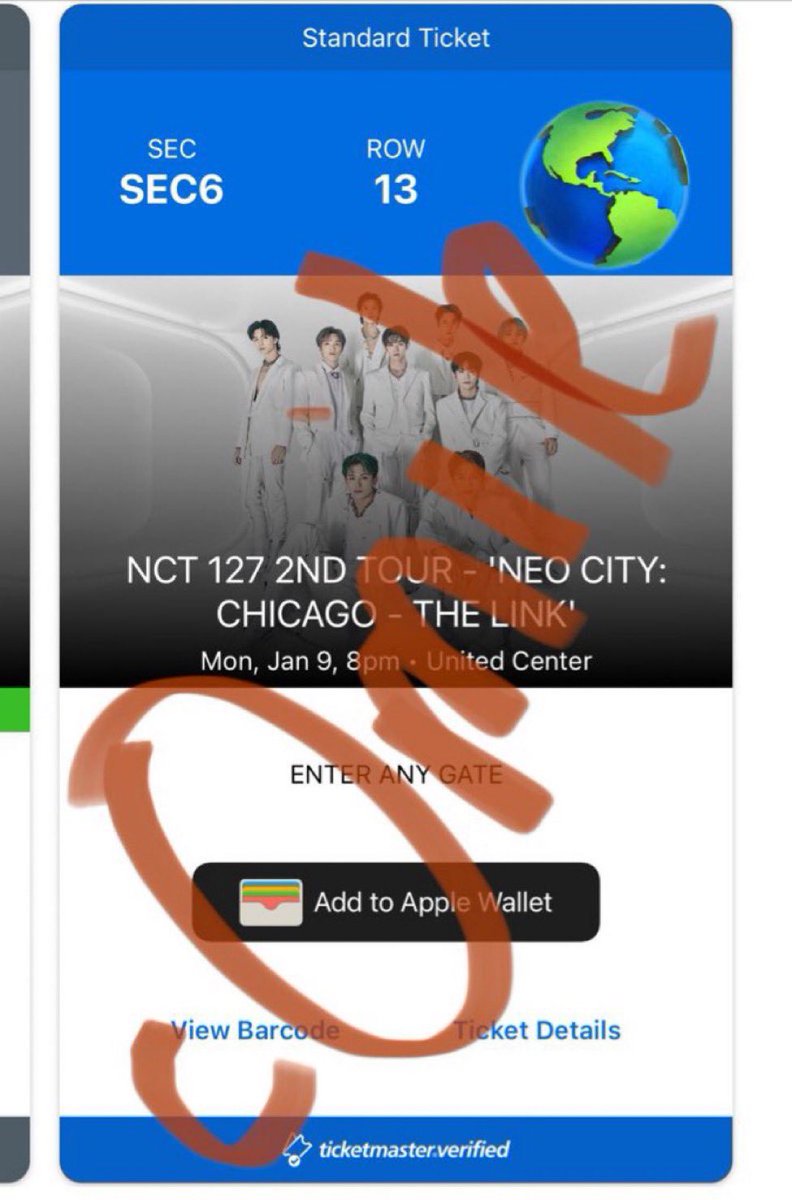 c0mile's tweet photo. wts 1 Nct 127 floor ticket in chicago 

- sec 6 row 13 seat 1
-$235 (fv)
- dm me if interested and more proof https://t.co/jKvkKnWSaF