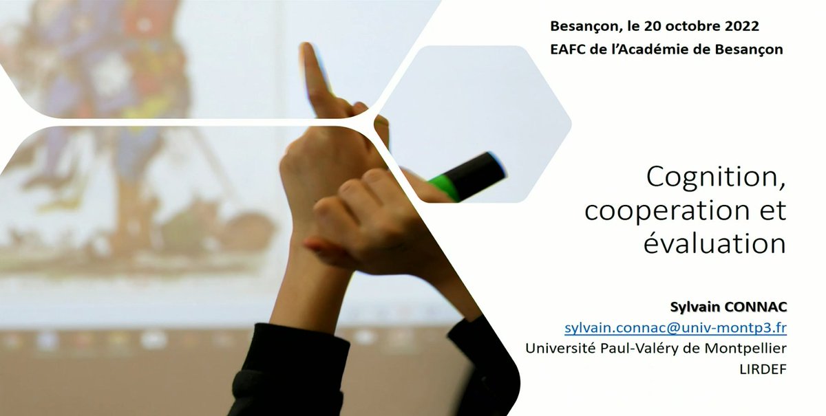 La conférence inaugurale du parcours neurosciences de l'EAFC de l'<a href="/acbesancon/">Académie de Besançon</a>  de <a href="/ConnacSylvain/">Sylvain Connac ▶️🐘</a> sur "Comment apprend l’élève ? Lien entre cognition, coopération et évaluation" est enfin disponible sur le site du PARDIE.
cardie.ac-besancon.fr/2023/01/03/con…