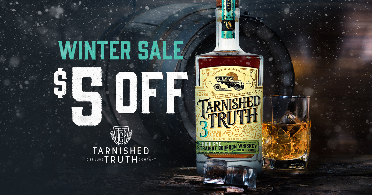 Tarnished_Truth's tweet photo. Our #TarnishedTruth High Rye #Bourbon is $5 off all month long! Pick up a bottle in @VirginiaABC stores, our distillery retail shop or online now here: https://t.co/bcpOSyjjwL. https://t.co/FNeM5oBKWX