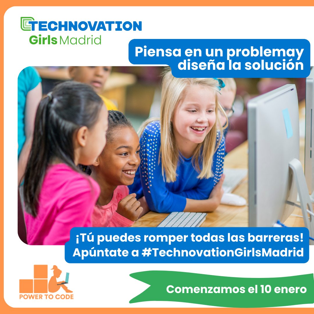 empowertocode's tweet image. 🧑🔬 Súmate a los Equipos de niñas #TechnovationGirlsMadrid que aprenden y aplican las habilidades necesarias para resolver problemas del mundo real a través de la #tecnología
#PowertoCode es embajador regional del programa #TechnovationGirls
👉 technovationgirlsmadrid.com