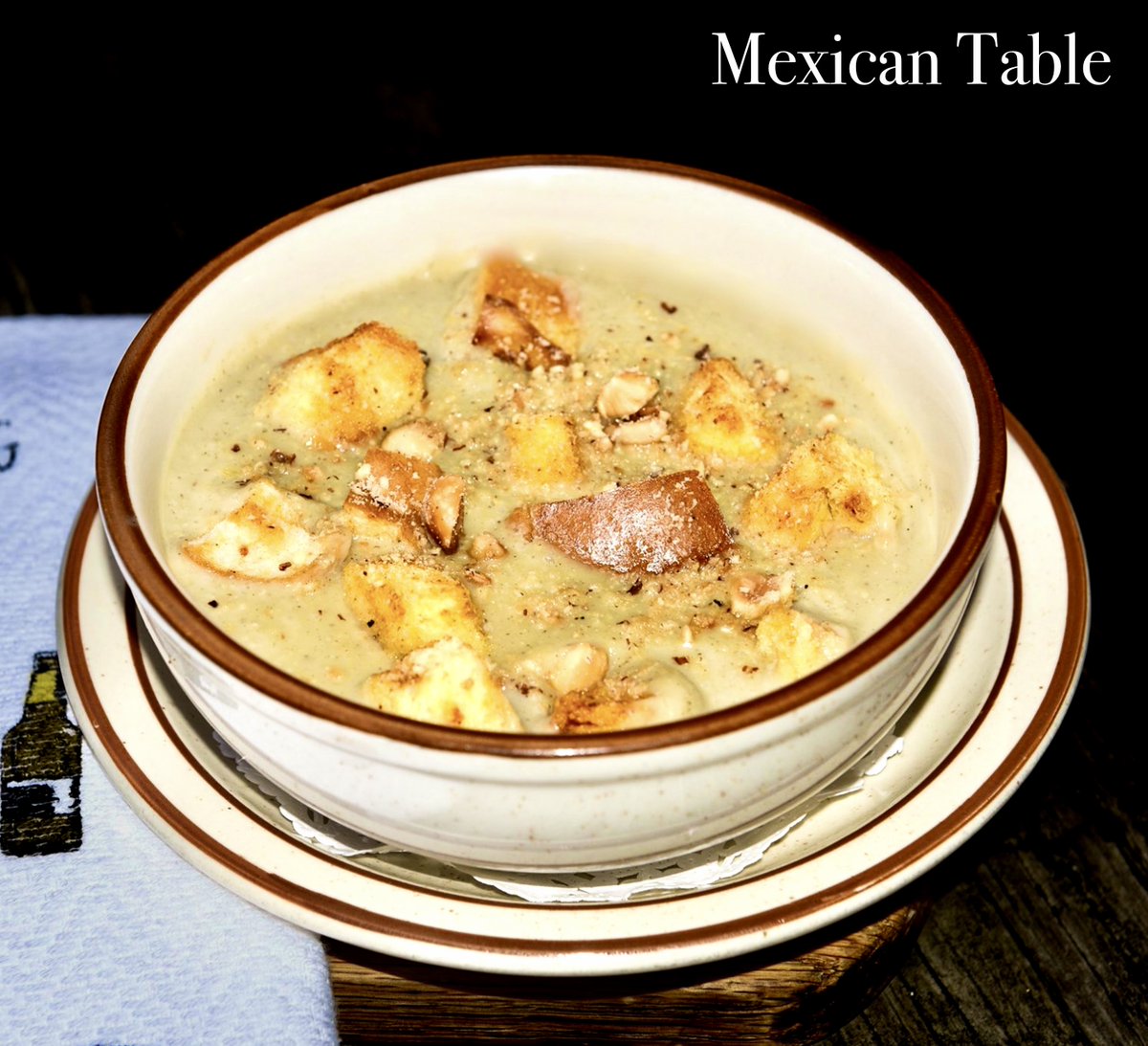 MexicanTable's tweet photo. Did this picture of our  creamy sunchoke soup  just make you hungry? Sorry about that! We guess you'll just have to come see us for a bite soon. #SunchokeSoup#MexicanTable. https://t.co/6Kl7oTSNIO
