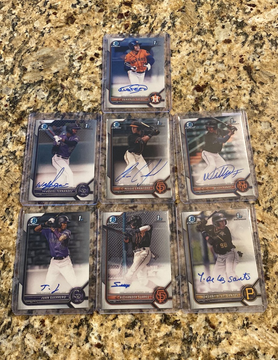 Anyone #ISO any of these guys from Bowman Chrome and Bowman Draft 2022? 

Willing to trade or Sell, preferably as a lot but can split if needed! 

Not $1

<a href="/CardboardEchoes/">CardboardEchoes</a> <a href="/SportsSell2/">@SPORTS_SΞLL</a> <a href="/HobbyConnector/">The Hobby Connector ™</a>
