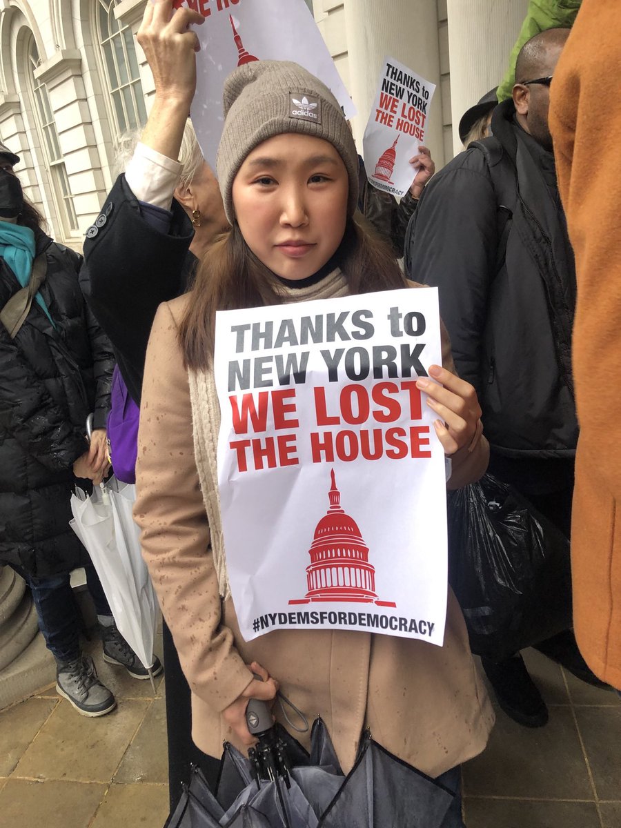 hailieinqueens's tweet photo. I was at City Hall today in the rain to demand we remove Cuomo appointee Jay Jacobs from leading our Democratic Party. We deserve progressive leadership who won’t allow New York to be turned into a swing state. https://t.co/Enz3l3598J