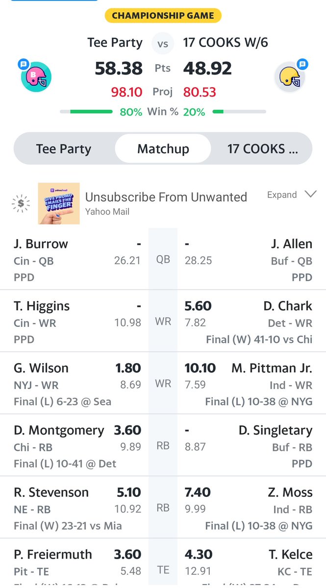 Ballers, I need your help. This is our super bowl matchup.... Wtf do I do with this? @andyholloway <a href="/jasonmoore/"></a> <a href="/FFHitman/">Mike Wright</a>