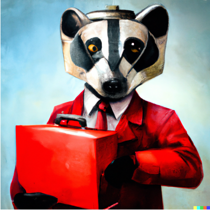 Meet Robot Law Badger. We made him with DALL-E 2. Sure, he's cool in a creepy sort of way. But how will real lawyers face the onrushing future of large language models? We'll be working with GPT-3 and other AI tools this semester. Stay tuned for updates on what we learn.