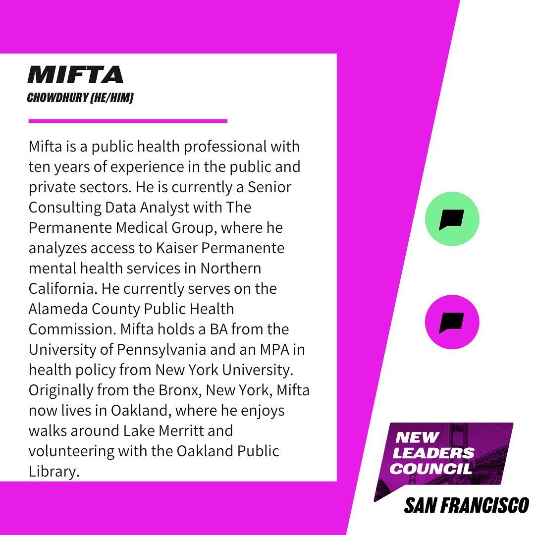 NLC_SF's tweet photo. Say “Welcome!” to Mifta Chowdhury 👋🏼
Swipe left to learn more about Mifta and comment below to welcome him to NLC SF 🎊 #NLCFamily @NLC https://t.co/VA2xAkx4VZ
