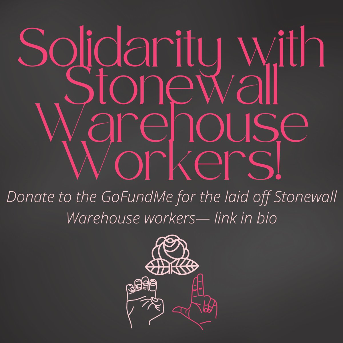Stonewall abruptly closed their doors leaving its workers with no income. Any donation helps, click the link below 🌹 
gofundme.com/f/stonewall-em…