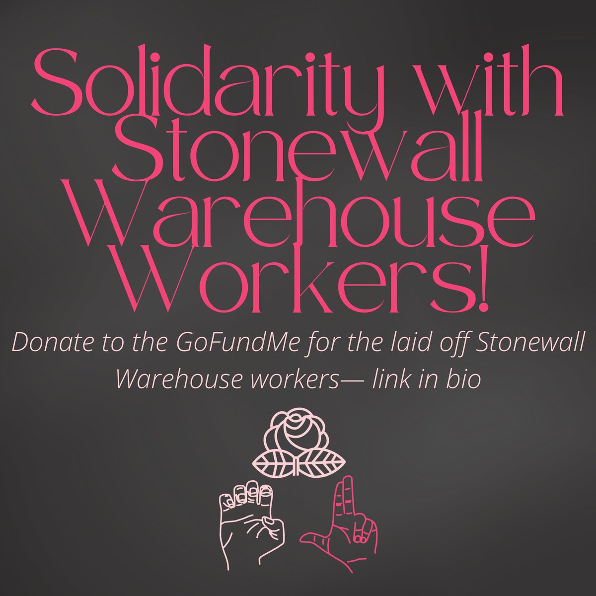 Stonewall abruptly closed their doors leaving its workers with no income. Any donation helps, click the link below 🌹 gofundme.com/f/stonewall-em…