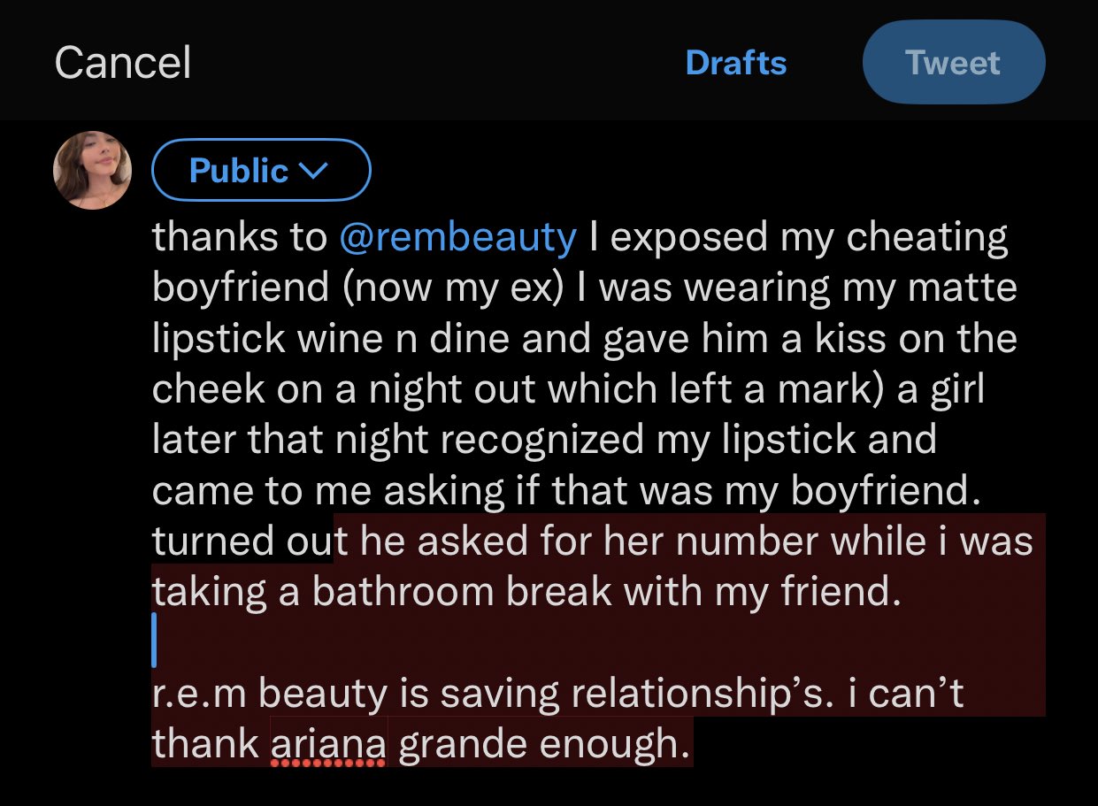 eef on X: thankyou .@rembeauty for exposing my cheating bf  t.co7jZwtmrgME  X