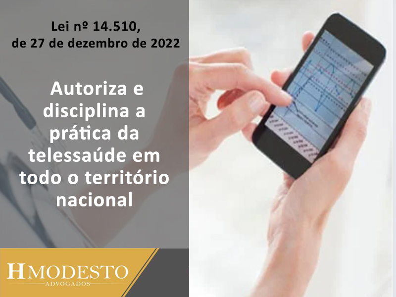HmodestoA's tweet photo. Lei regulamenta, de modo permanente, a telessaúde em todo o território nacional.

#HModestoAdvogados #Direito #Advogados #Lei14510 #Telesaúde #Telemecidina https://t.co/zV2mIKdUkn