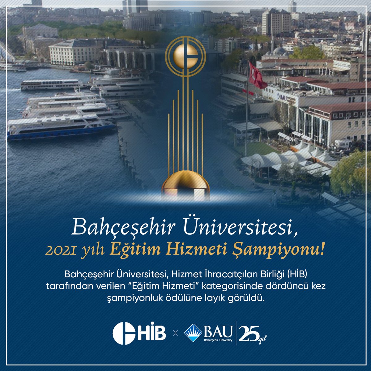Bahçeşehir Üniversitesi 2021 Yılı Eğitim Hizmeti Şampiyonu! 🏆

BAU, Hizmet İhracatçıları Birliği (HİB) tarafından verilen “Eğitim Hizmeti” kategorisinde dördüncü kez şampiyonluk ödülüne layık görüldü.