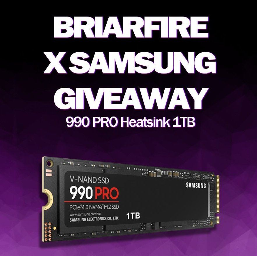 NEW YEAR - NEW SSD 👀🎉🔥

FREE 990 PRO 1TB GIVEAWAY !!!
How to enter:
✅ FOLLOW -  
<a href="/briarfire_/">Briar ♡</a> &amp; <a href="/SamsungUK/">Samsung UK</a> 
❤️ LIKE &amp; 🔄 RT - the post 
🫂 TAG a friend 

Winner selected 10th January!
Sponsored 🥰 #SAMSUNGSSD