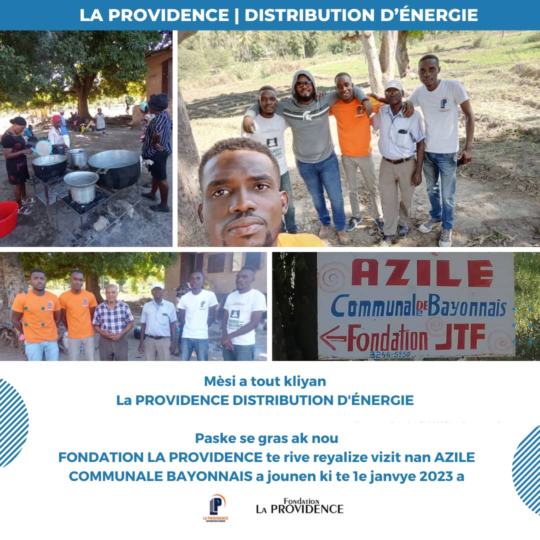 Mèsi a tout kliyan 
La providence distribution d’énergie 🙏🏼🙏🏼🙏🏼

Paske se gras ak nou #fondationlaprovidence te arive reyalize vizit nan Azile communale #Bayonnais! 

#haitianleader
#kourantoutan
#Haiti