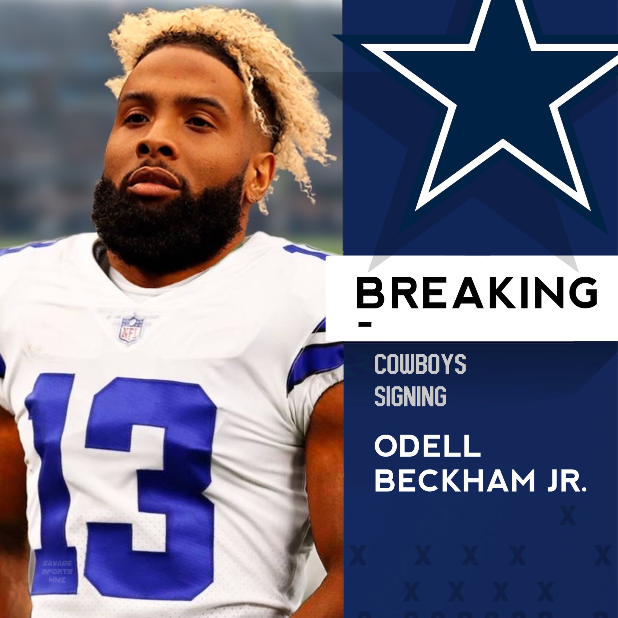 Savage Sports MMZ on Twitter: BREAKING: Jerry Jones did it. Odell Beckham  Jr. is being signed by the Dallas Cowboys. OBJ was ecstatic saying ”I'm  heading to South Beach to celebrate!”  /