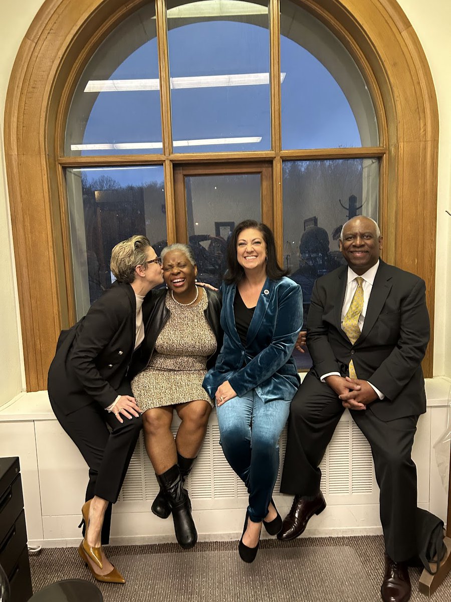 It is tradition to have a photo taken in front of the Secretary of State window when you file. This is my favorite from today.  Thank you to my colleagues for being such good friends joining me to file for Attorney General—and making me laugh right when the photo is being taken!