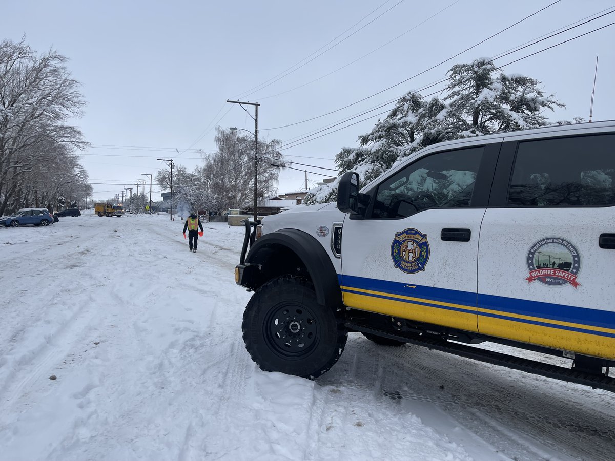 Downed power lines are one of the many outage causes we are working to repair. Thank you to Carson City Fire for helping identify these hazards and keep our customers safe. Please consider downed lines live and dangerous - stay away and call 911 and NV Energy to report.