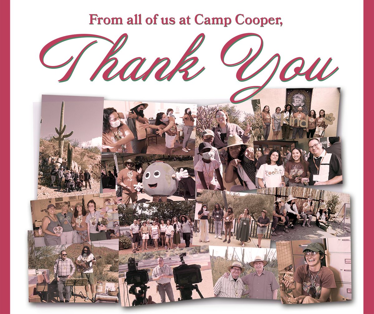 We at Camp Cooper want to celebrate you for all that you’ve done to make our important work possible. We love sharing the wonders of our Sonoran Desert with more and more kids each year, and it’s your generous support that makes it possible. #HappyNewYear #ThankYou