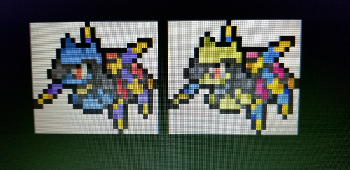 PmdRiolu's tweet image. Who wants to scare me now.
I only have the sprite so far. #Ariados #Riolu #PokeFusion