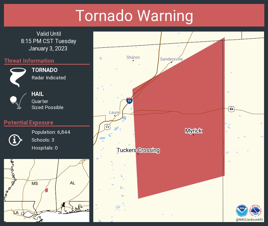 NWS Tornado on Twitter "Tornado Warning continues for Myrick MS and Tuckers Crossing MS until 8