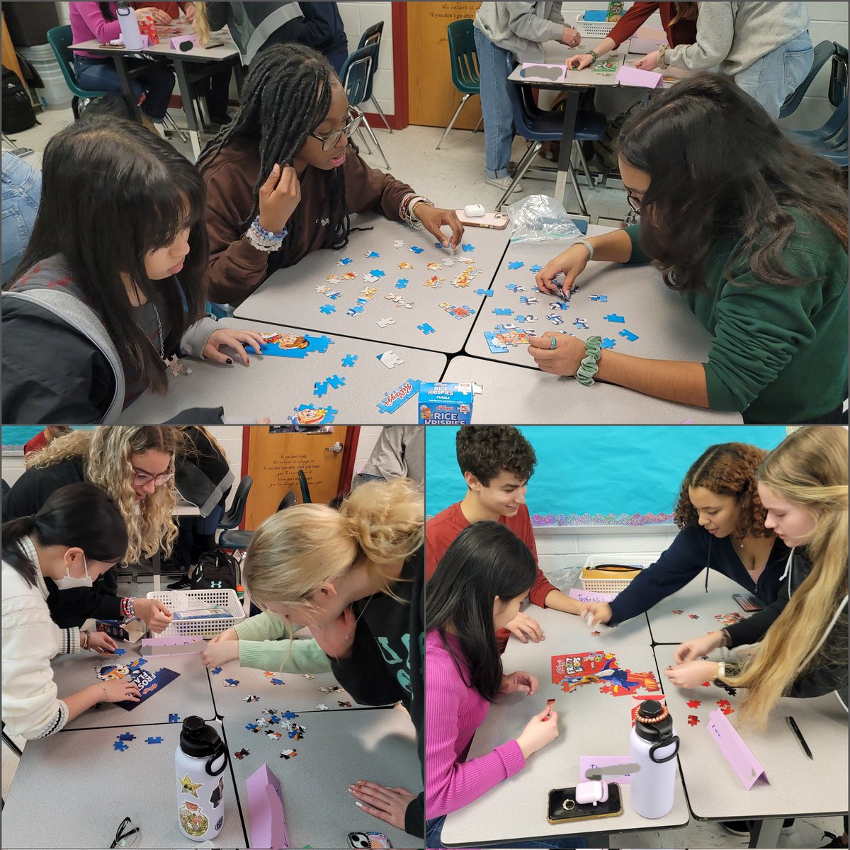 alwayswrite123's tweet photo. New seating arrangement means group puzzle challenge! These #APLang #juniors are fiercely #competitive. 😄 #edchat #Englishclass #groupwork https://t.co/MA1mBeMZd5