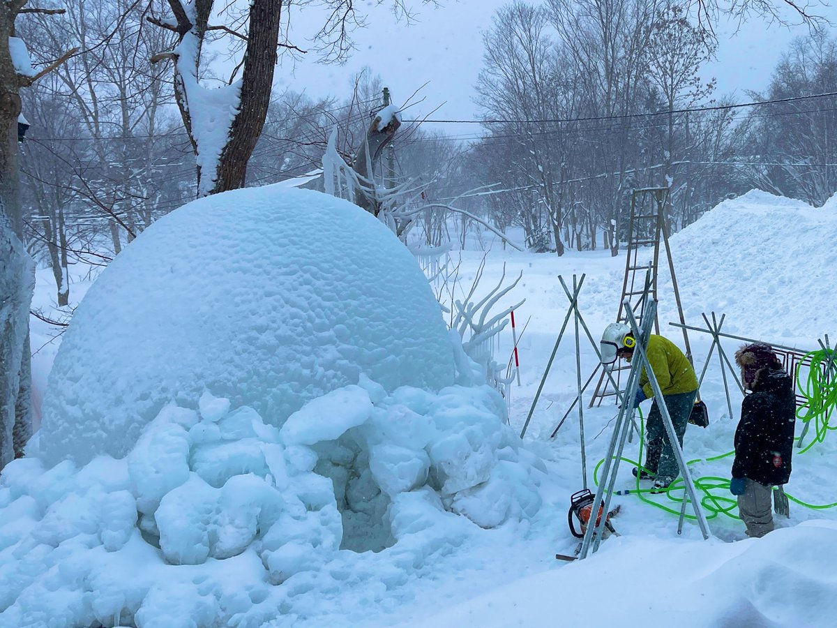 HIcemans's tweet photo. 出来たぜ‼️
#アイスマンズ #icemans #theicemans #creation #art #sculpture #icepiration #PFANNERPROTOS #ice #snow #北海道 #hokkaido #eniwa #タケナカヒロヒコ #niseko https://t.co/BKQ7E9dQVF