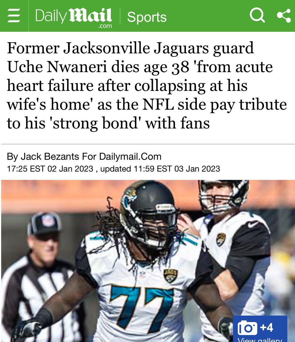 Doc4Gnosis's tweet image. Jaguars’ guard dies…