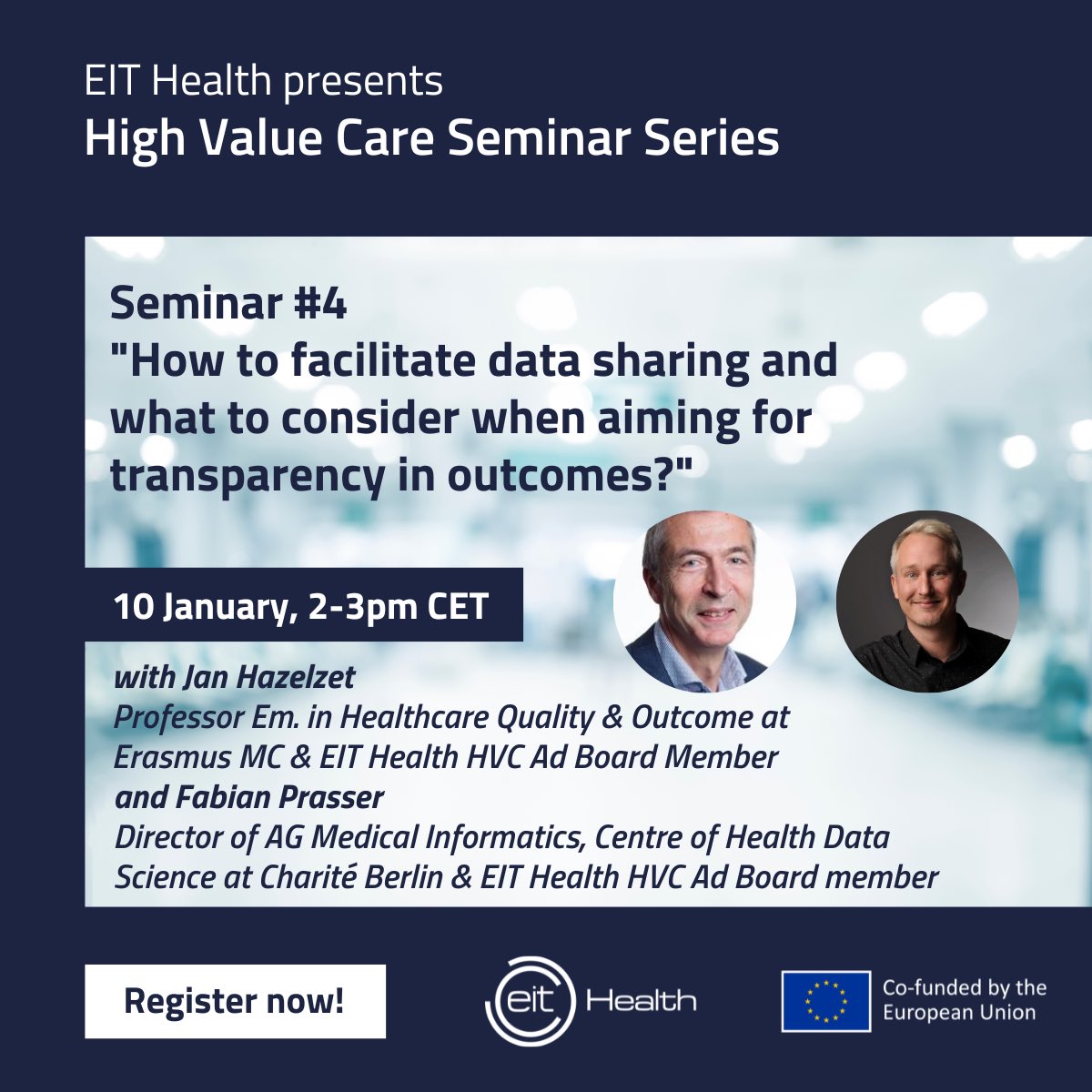 Happy New Year! Start 2023 by learning something new: 10 January: How to facilitate #data sharing and what to consider when aiming for transparency in outcomes. #eithealth #hvc 

https://t.co/g0Z2DJNsSO https://t.co/xuYS029Nrt