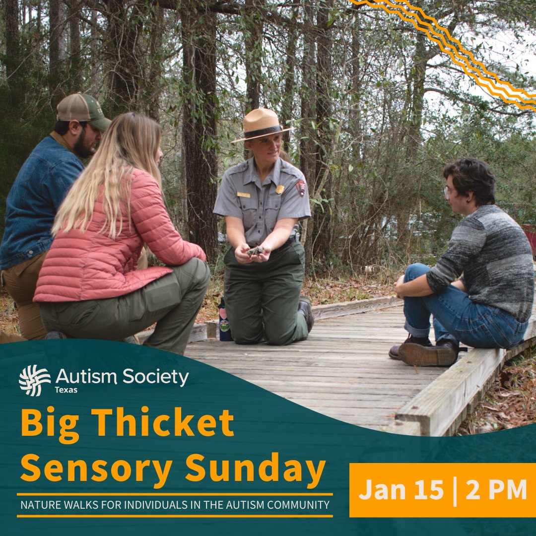 AutismTx's tweet image. Happy New Year! East Texas &amp;amp; Greater Houston Area ...... Our friends at @BigThicketNPS are hosting a Sensory Sunday Nature Walk 1/15! Free RSVP is required: 
tinyurl.com/BigThicketASTJ… 

Check out other groups around Texas: texasautismsociety.org/calendar/
#TheConnectionIsYou #AutismFriendly